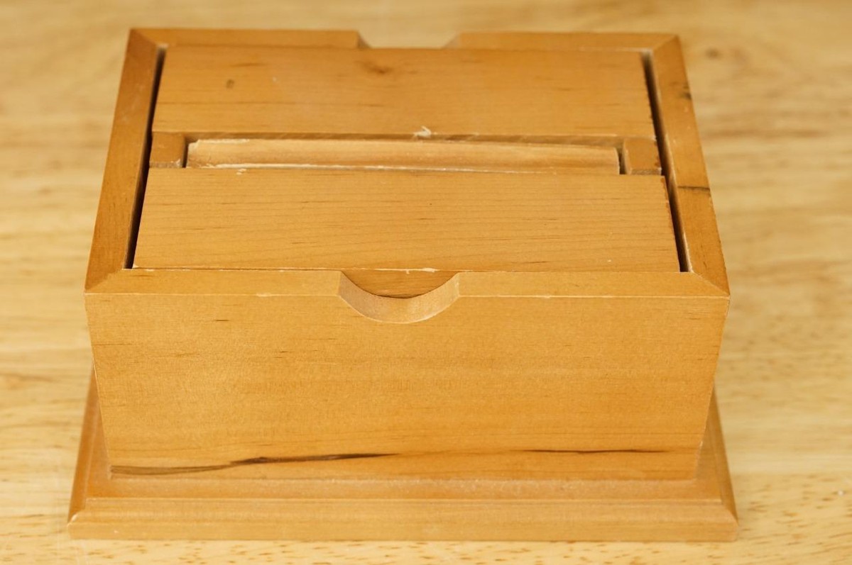 cigarette table box Vintage Metal Tobacco Cigarette Table Wood Crafted Magic Storage Box