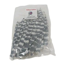 100pk Bullseye Arrow Feathers 5" Right Wing: Shield Barred White