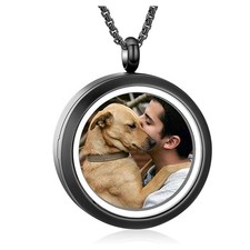 Carry Photo Glass Memorial Urn Necklace for Ashes of Loved One Cremation Locket