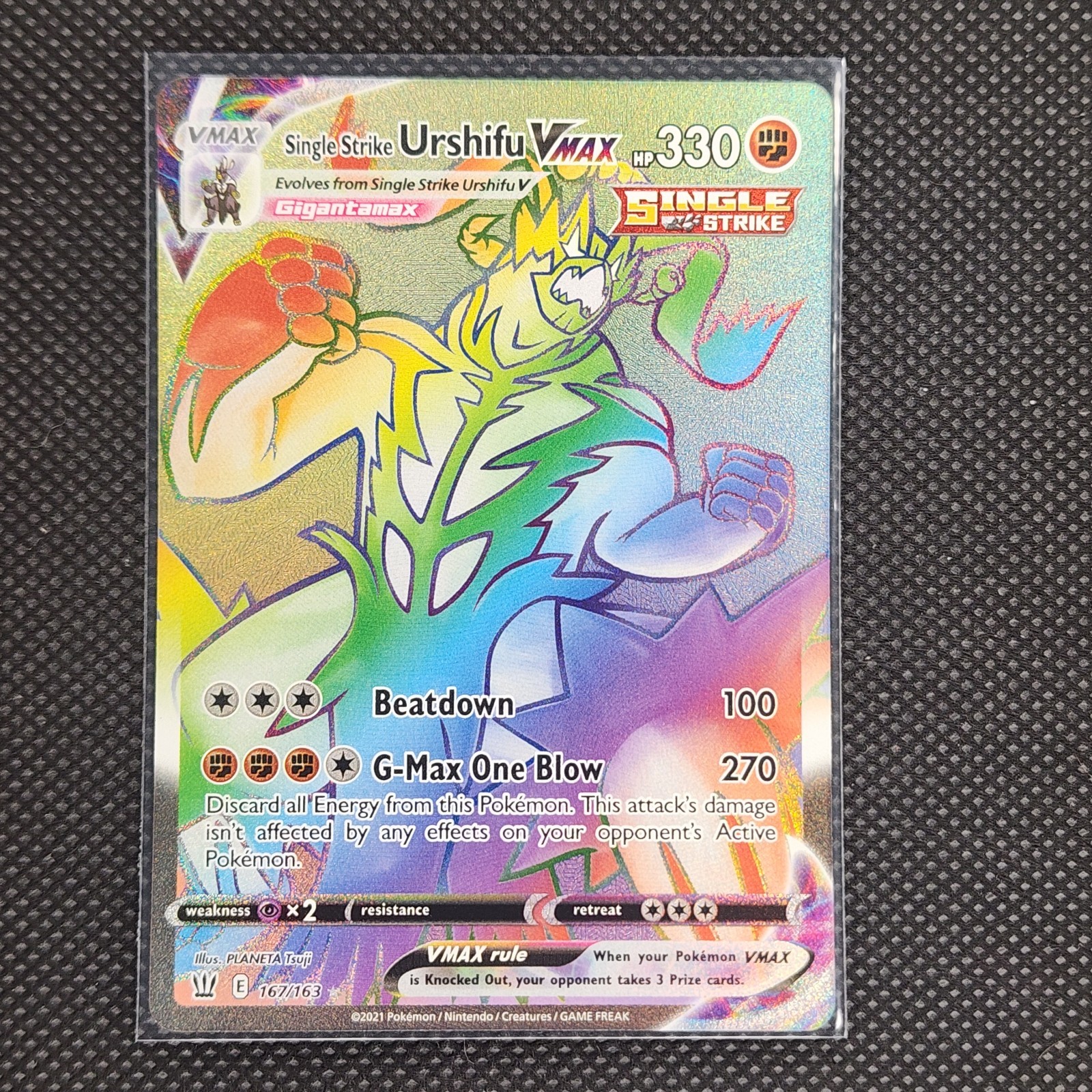 Single Strike Urshifu Vmax - 167/163 - Secret Rare - Battle Styles - NM/M
