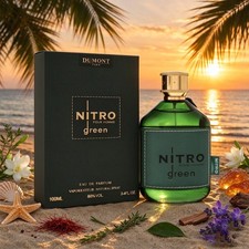 Dumont Nitro Green perfume 100ml, saffron jasmine cedar amber wood fragrance