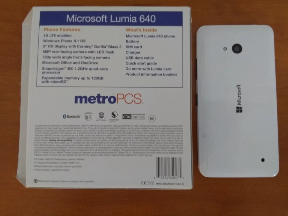 Nokia / Microsoft Lumia 640, EM CAIXA E FUNCIONANDO, Windows Phone 8.1 - Imagem 3 de 3
