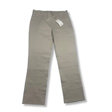 NWT Quince Ultra-Stretch Ponte Straight Leg Pants Ecru DKB1Z01 Women Large 28