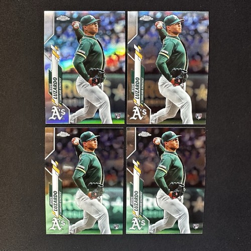 2020 Topps Chrome Jesus Luzardo Refractor #5 RC + Base Lot Rookie - A's Phillies - Bild 2 von 3