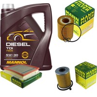 Inspektionspaket 5L Mannol Diesel TDI 5W-30 FüR Opel Astra H Caravan 1.7 Cdti