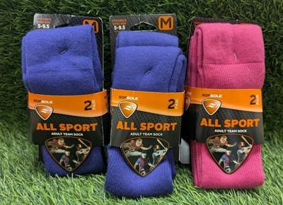 NEW NIP 6 Pairs SofSole All-Sport Team Socks Medium 5-9.5 Adult Mens