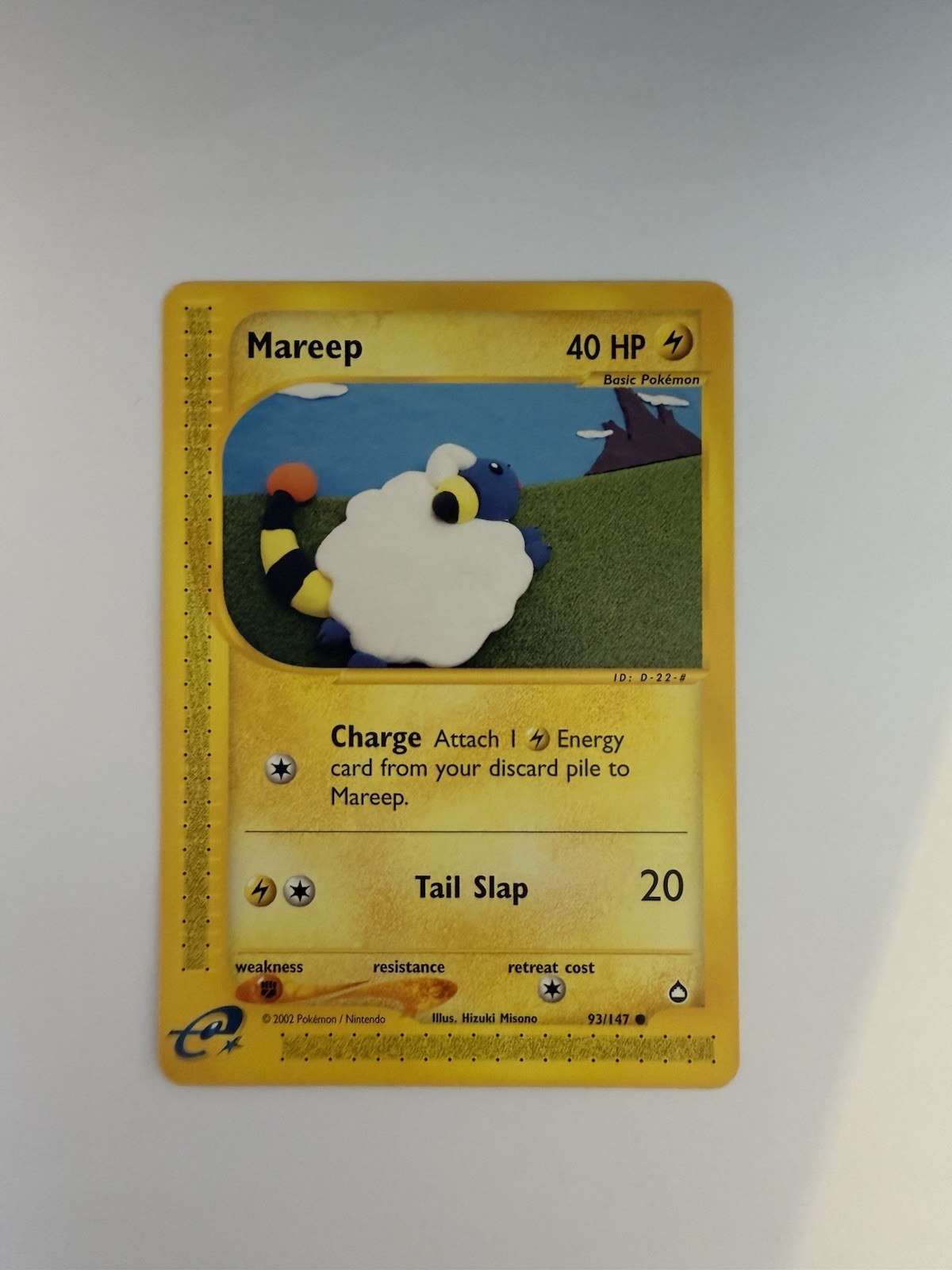 Pokémon TCG - Mareep Aquapolis 93/147 - Regular Common Card - NM/Excellent