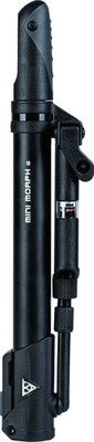 Topeak Mini Morph Fahrradreifenpumpe mit analogem Manometer, Schwarz