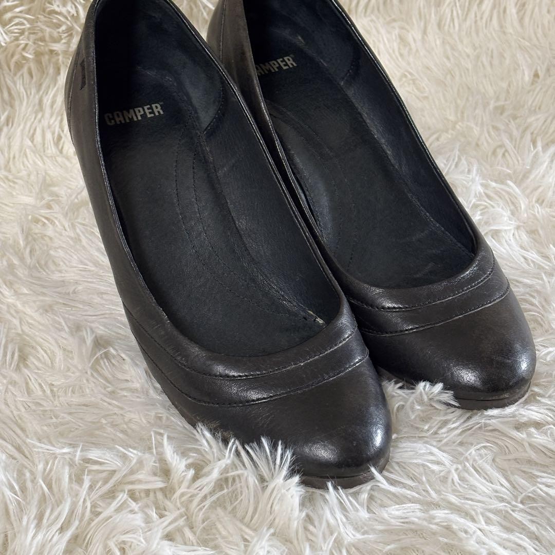 SAOLA Scarpe Camper Donna Suola Zeppa Decolte 25cm Nero Usate