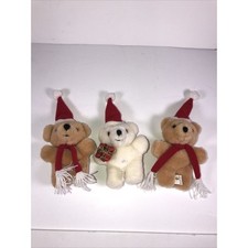 Russ Berrie 6 inch Christmas bears Set of 3