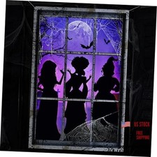 Halloween Window Decorations, Large Hocus Pocus Halloween Window Cover,