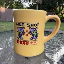 COOL ThorLabs Coffee Mug Shot Ceramic Limited Edition Aztec Dogs Made in USA