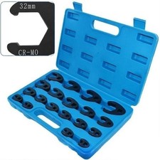 19PCS Crows foot Wrench Set 1/2" and 3/8” Drive Flare Nut Crowfoot Wrench Set