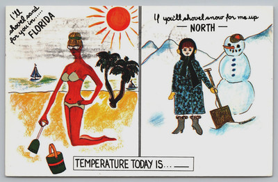 Vintage Postcard, 1977 Warm greetings from Florida