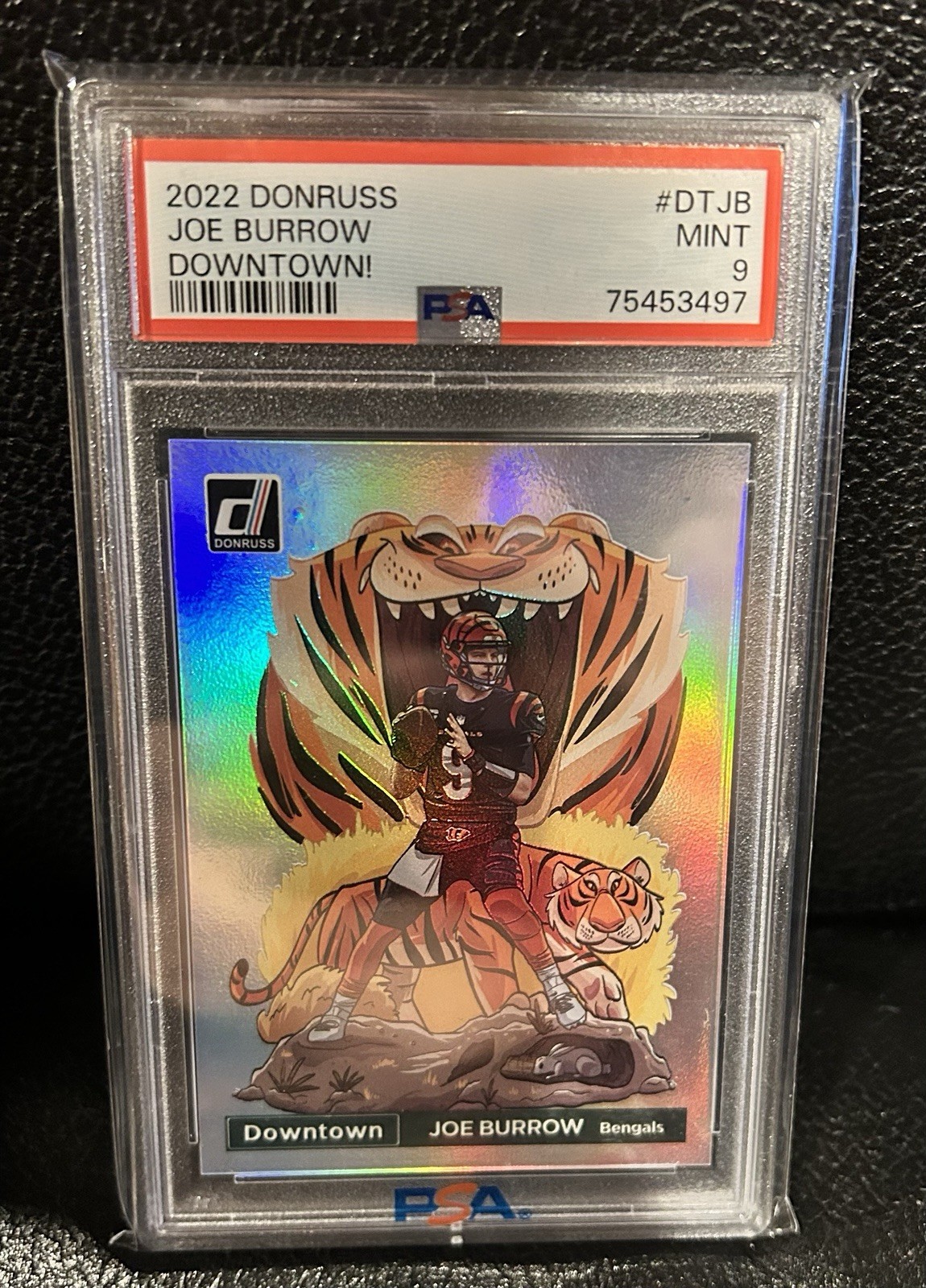 2022 Donruss JOE BURROW Downtown #DT-JB PSA 9 Case Hit SSP Bengals