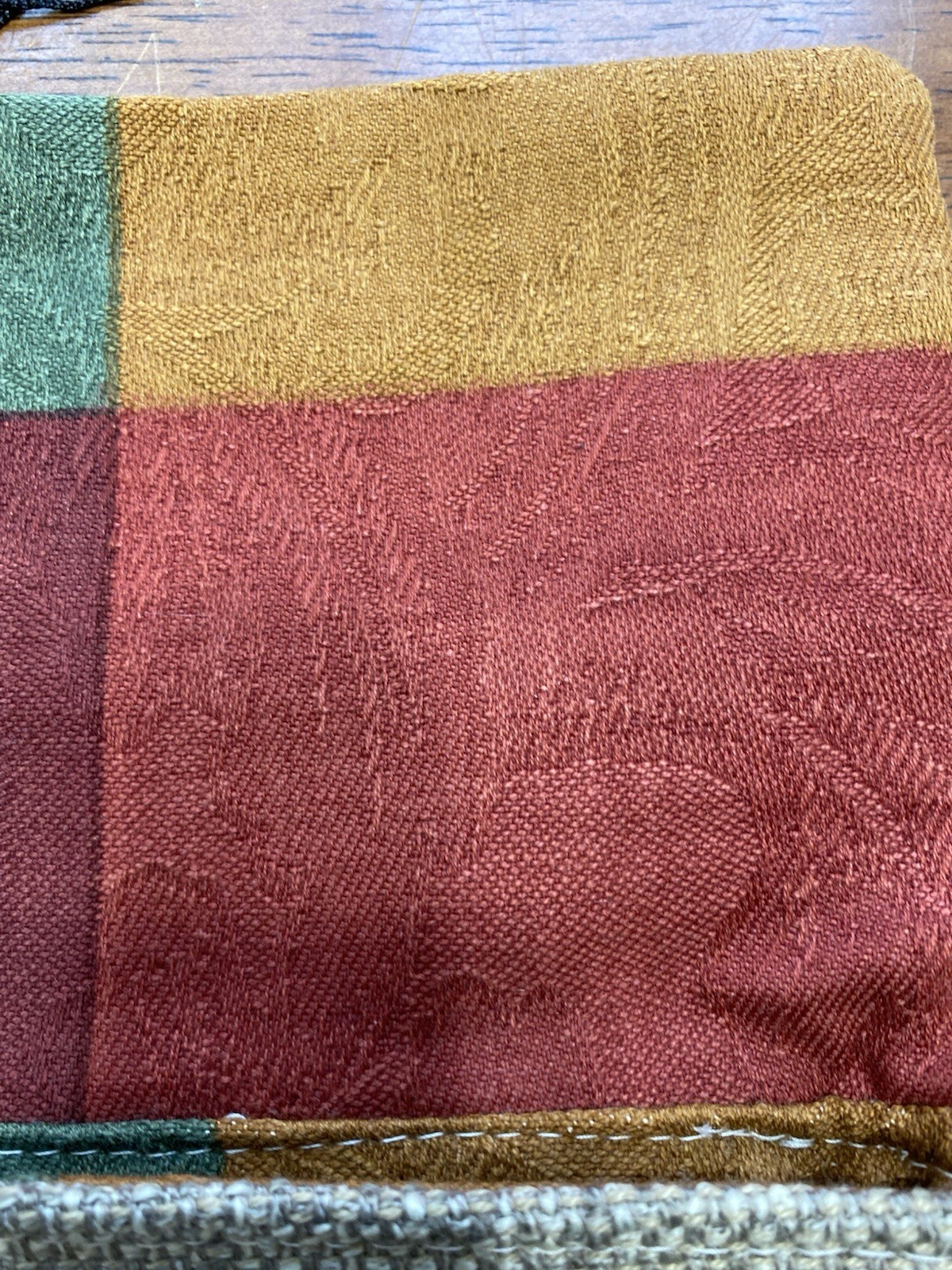 Ethenic Multicolored Patchwork Cloth Fold Over Cl… - image 6