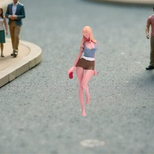 1/64 Girl with Tank Top Realistic Stimulated Dioramas Role Play Mini Figure