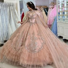 Princess Quinceanera Dresses Royal Train Off Shoulder Sweet 15 Party Ball Gown