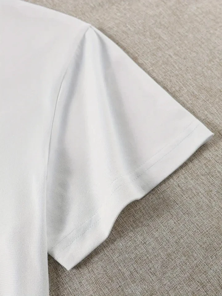 Women's Casual Graphic Tee Bonjour Paris Mon Amour T-Shirt Drop Shoulder Top - Image 4 of 4