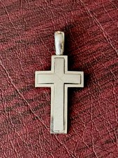 14K White Gold Cross 6.09 Grams Stamped GCJ George Carter Jessup