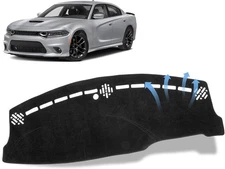 Dash Cover For Dodge Charger 2011-2023, Dashboard Cover Mat Non-Slip