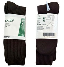 VTG Brand New Sears Golf Socks Mens Anti Odor Thick Cushion Sole Crew NOS USA