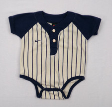 Nike Baby Boy 6-9 Months BASEBALL Short Sleeve Body Suit One Piece Romper