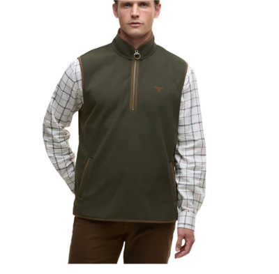 Olive ~ BARBOUR HARWOOD Fleece Gilet / Vest MSRP$195 Perfect for LAYER UP