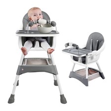 Image of UBRAVOO Foldable Baby High Chair 6 Months Plus, With Large Antislip Pad & Toyrac