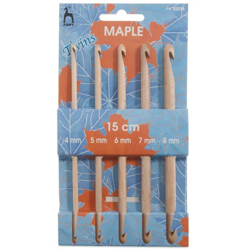 Pony Double ended Maple Crochet hooks