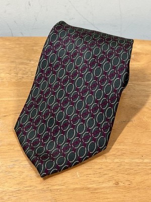 Vintage Bert Pulitzer Expressly for Lord & Taylor Geometric Green Red Necktie