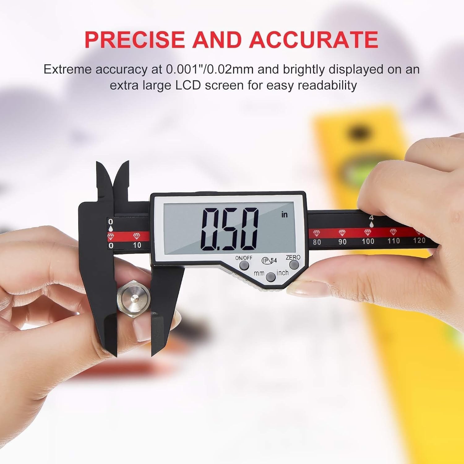 Versatile Electronic Caliper 0-6" LCD Screen & Auto Shut-Off - Ideal for Jewelry