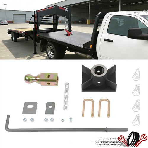 30,000 lbs Universal  6" x 8" Gooseneck Trailer Hitch Flatbed Kit W/ Instruction