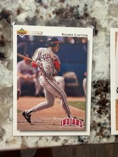 1992 UPPER DECK MLB BASEBALL CARD CLEVELAND INDIANS KENNY LOFTON #766