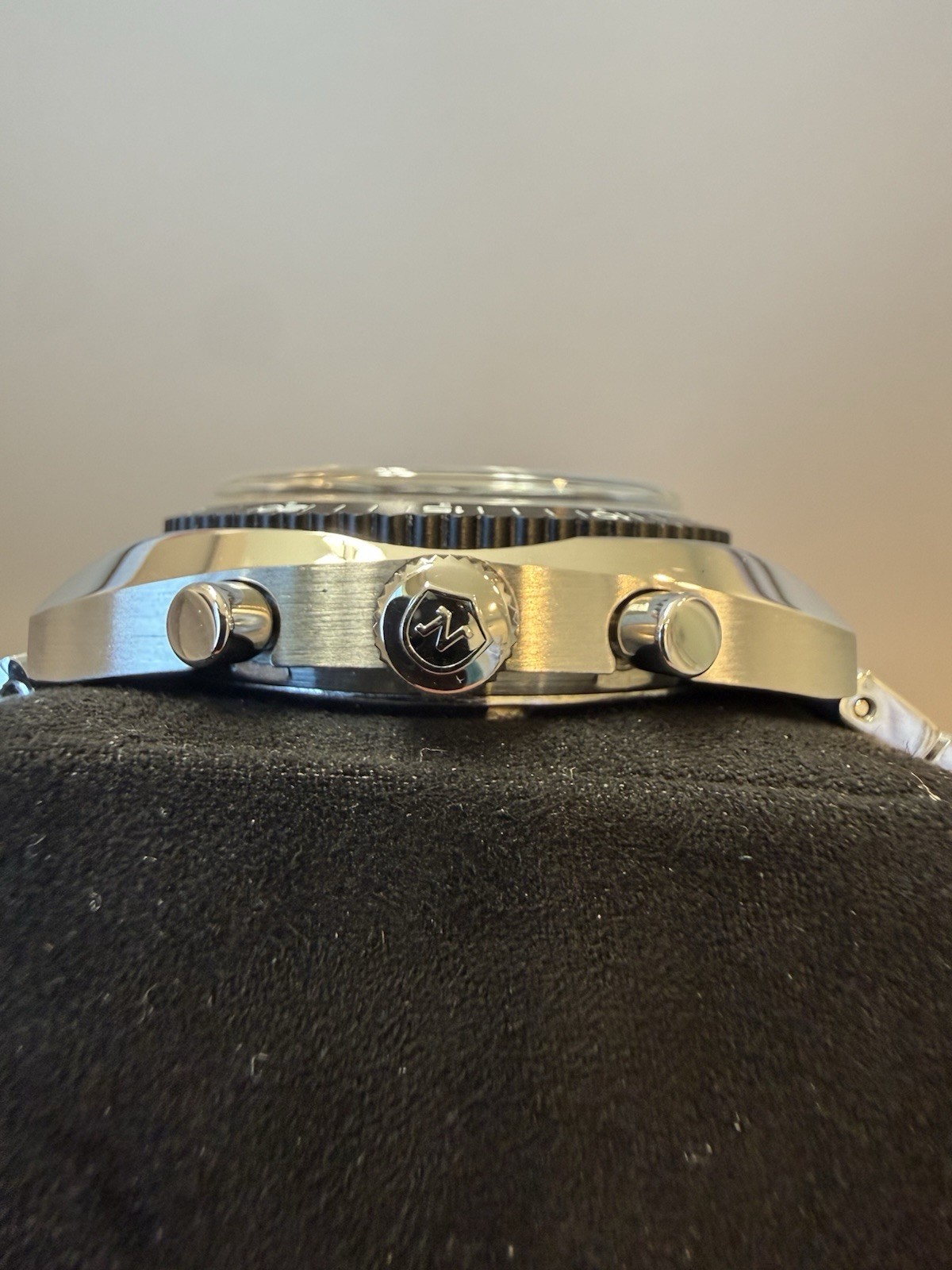 Limited Edition Nivada Grenchen Chronosport Automatic Blue Dial, Full Set image 2