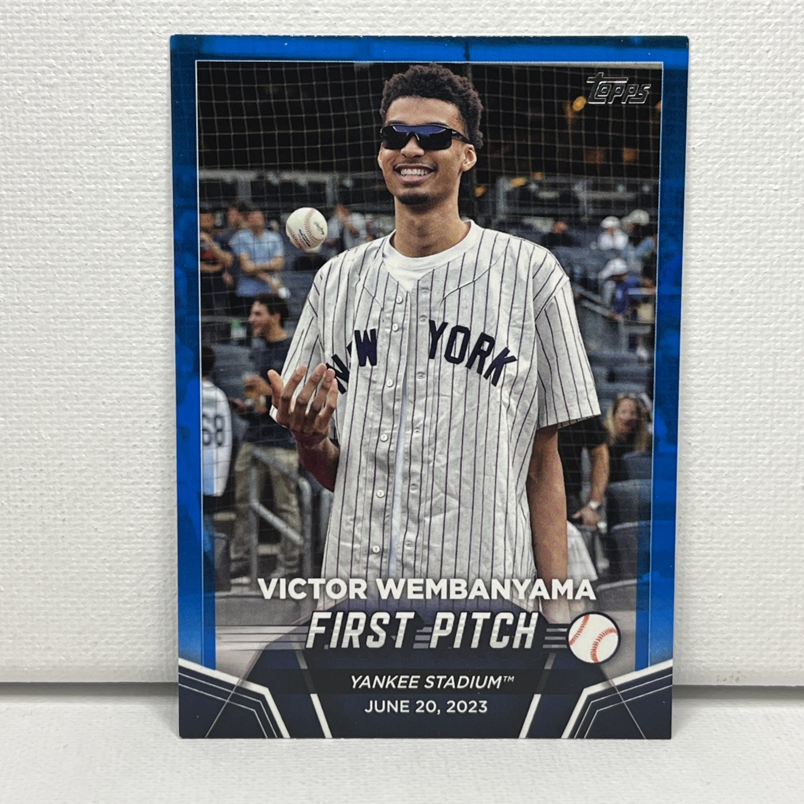 2024 Topps Series 2 - 2023 First Pitch Victor Wembanyama #FP-1 Blue