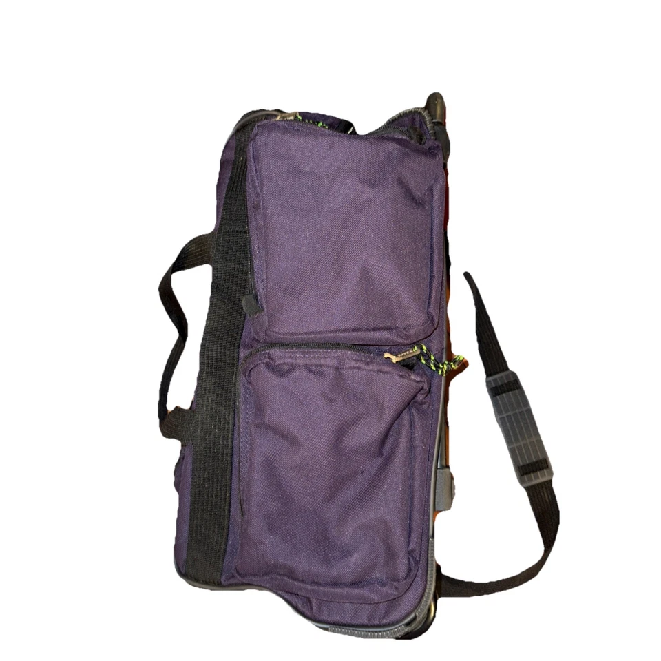 BOLSO RODANTE SPORTS PLUS OLYMPIA PÚRPURA Y NEGRO 8 BOLSILLOS EXTERIORES Foto 2 de 4