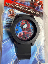 Marvel Spider-Man Kids Analog Watch Black Rubber Strap Superhero Character