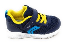 Geox Sprintye B454UC scarpa bambino modello color blu giallo in rete a strappo