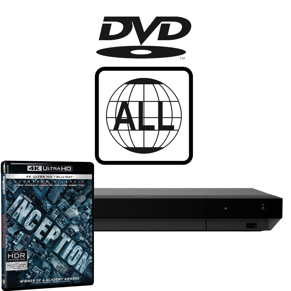 Sony Blu-ray Player UBP-X700K MultiRegion for DVD & Inception 4K UHD