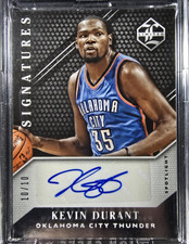 Kevin Durant 2015-16 Panini Limited 10/10 Auto Signatures Thunder Rockets NBA