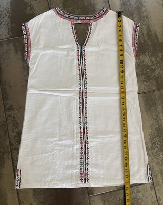 Artisan NY Cotton Dress White Embroidery Size L Fully Lined Cover Up Top
