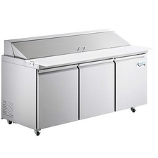 70" ADA Height 3 Door Cutting Top Refrigerated Sandwich Prep Table