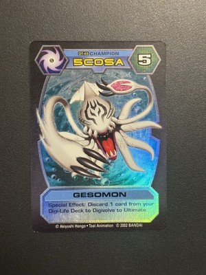 Digimon Gesomon DT-45 Holo Rare Card D-Tector Series 1 2002 Bandai
