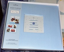 RARE Hallmark Baby Boy Pre-Designed Scrapbook Complete Memory Photo Album 12x12