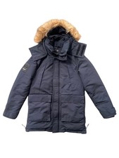 Men’s Superdry XPD Everest Parka Coat Hooded Winter Jacket Navy Medium