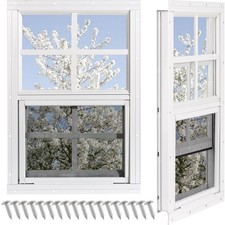 NOTASA Shed Windows 2 Pack, Chicken Coop 14" x 21" x 21", White