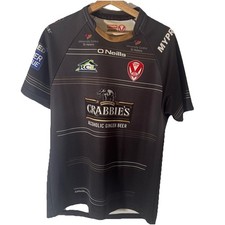 St Helens 2018 Rugby League Men’s Shirt Size Medium O’Neill’s Jersey Black