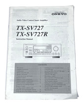 Onkyo TX-SV727 & TX-SV727R Audio/Video Contro...