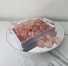 Natural Rose Quartz Polished Tumble Natural Healing Energy 1 Lbs.